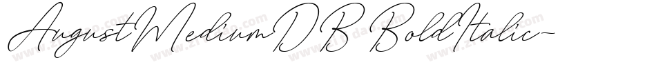 AugustMediumDB BoldItalic字体转换